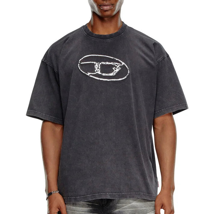 Faded T-shirt with Oval D print