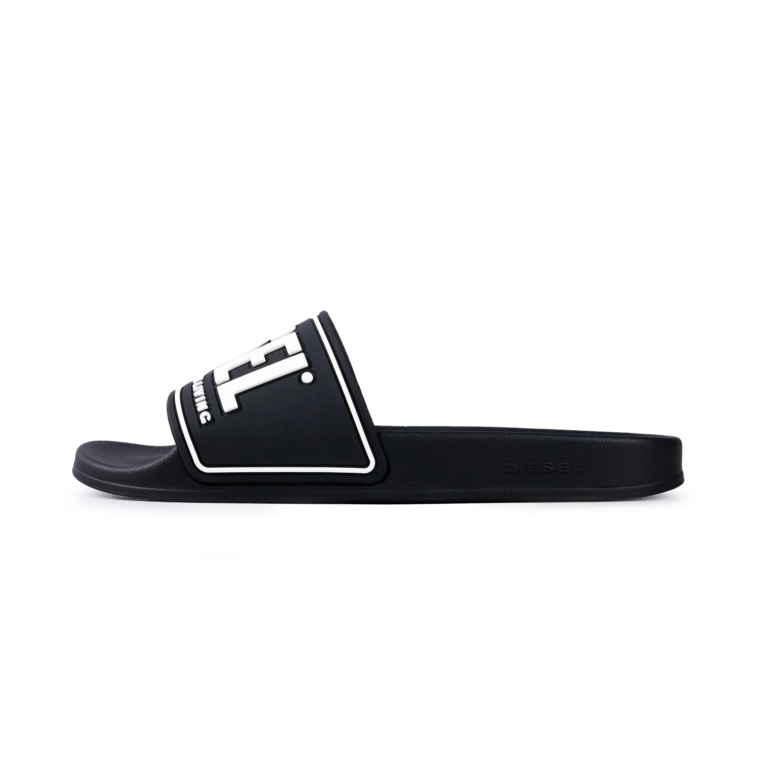 Sa-Mayemi-Rubber slides with embossed logo