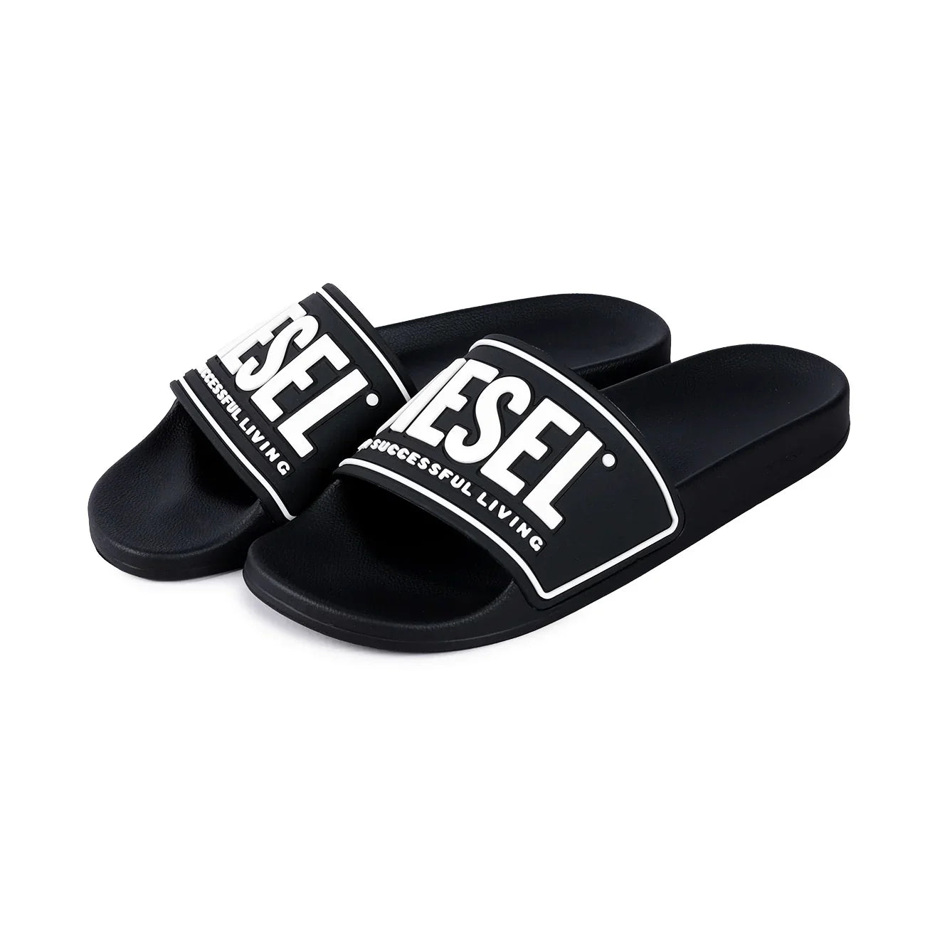 Sa-Mayemi-Rubber slides with embossed logo