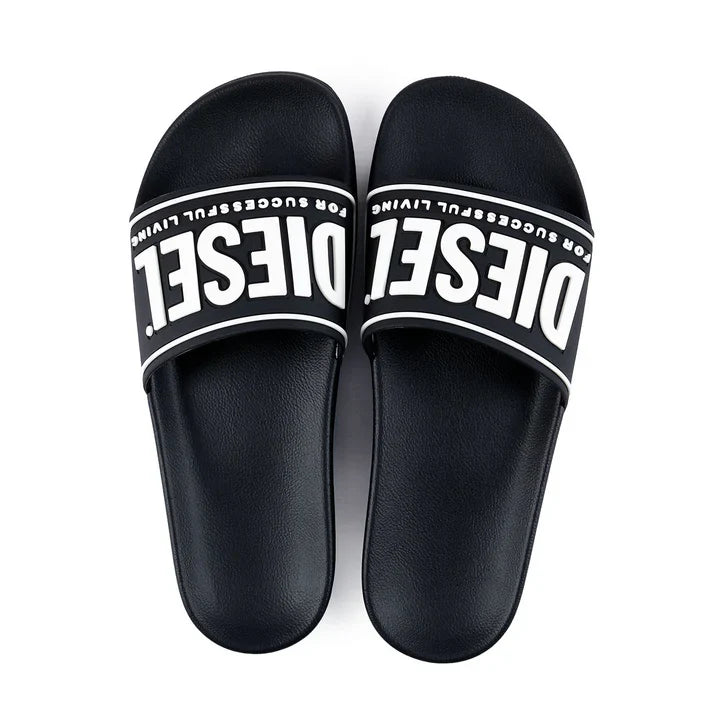 Sa-Mayemi-Rubber slides with embossed logo