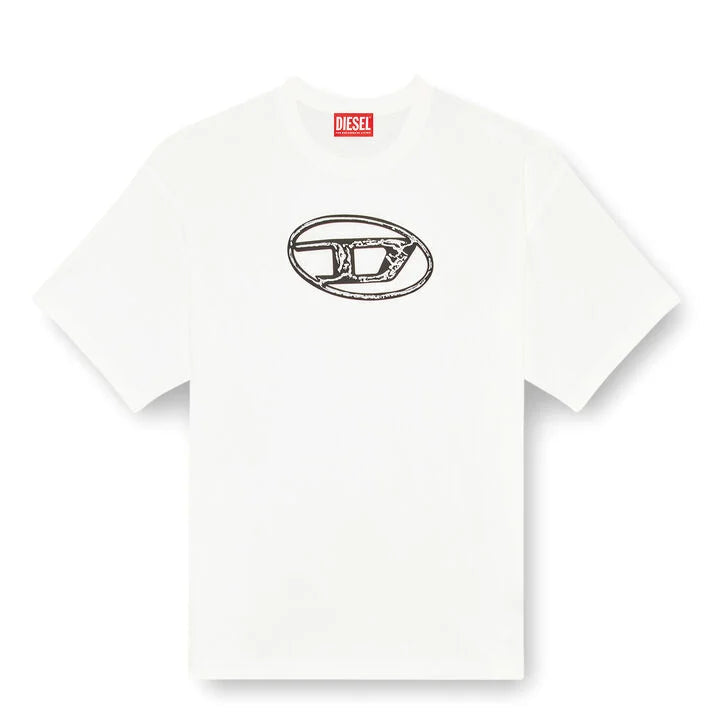 Faded T-shirt with Oval D print